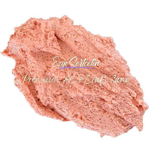 Premium Sand Effect Texture Paste | 6oz by Volume | Unique Metallic Colors | Excellent Sand Texture Effect | by Ezgi Sertcetin (Metallic Coral Alfredo)