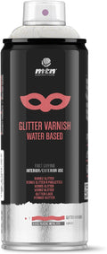 Montana Colors MTN Pro Glitter Varnish Spray Paint - Water-Based Acrylic with Iridescent Sparkle for Crafts, Arts & Decorating on Multitude Surfaces - Ideal for Indoor/Outdoor Use - 400ml, Gold