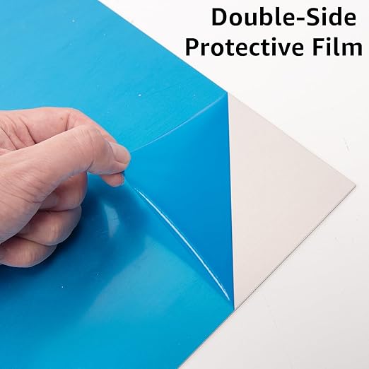 6061 T651 Aluminum Sheet Metal 12" x 12" x 1/8" (0.125") Rectangle Metal Plate Covered with Protective Film, 3mm Flat Aluminum Plate for Crafting and Industry
