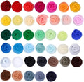 Catopia 40-Color Wool Roving Set – Generous 120g Fibre for Needle Felting, Wet Felting, Blending, and DIY Crafts，no Tools,only wools(40c roving Wool)
