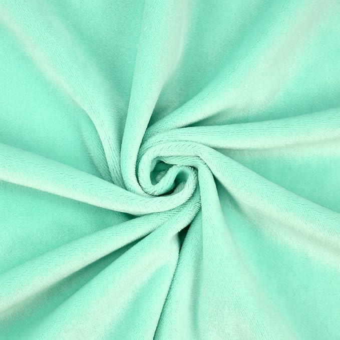 kullaloo Plush Fabric | Solid Mint Minky Fabric for Sewing (Pack of 2) | Super Soft Cuddle Material | 39.5x29.5 | Plushies, Baby Blankets, Pillows, Dog Beds, Cat Beds, Baby Accessories, Apparel