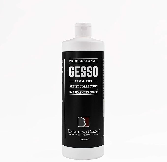 White Gesso Canvas Primer 32 oz Give Your Art The Ultimate Base Prime! Keep Paint from Absorbing! Whether Acrylics, Oils, Watercolors or Pastels, Make Every Painting Look its Absolute Best