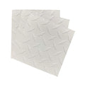 EAGLE 1: 12" x 12" 26 Gauge Sheet Metal Squares (3 Pack Per Order, Multiple Colors) Great for Arts, Crafts, DIY Home or Work Projects (6" X 6", White Diamond Plate)