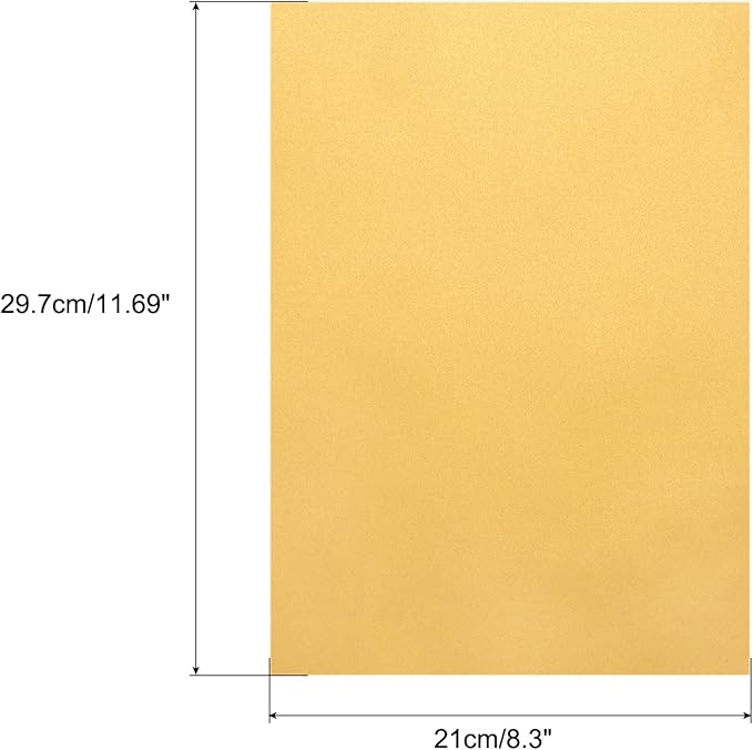 MECCANIXITY Colored Vellum Paper, 50 Sheet Gold Transparency 11.7 x 8.2 Printable Vellum Paper, Translucent Vellum Sheets for Printing Wedding Invitations, Ink Jet Laser Printer