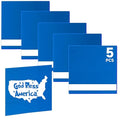 5PCS Laser Engraving Double Color ABS Plastic Sheet,Two-Tone Laserable Engraving Plastic Sheets for Name Badge,Office Label,Laser Artistic Product,Size 11.73" x 11.73",Brushed Blue/White