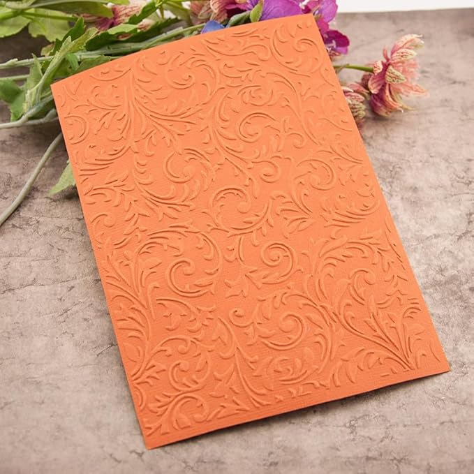 Vine Texture Embossing Templates 5x7inch 3D Plastic Embossing Folders for Card Making DIY Scrapbooking Photo Album Card and Handmade Paper Craft Decor