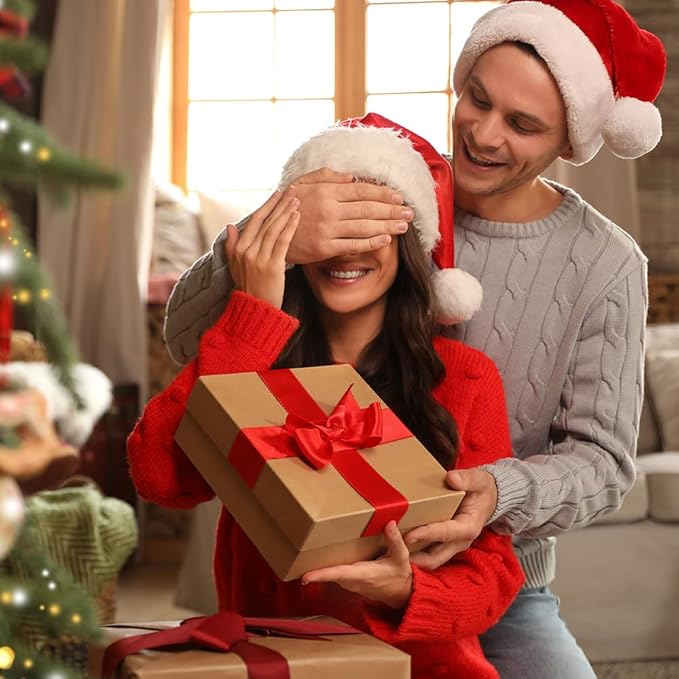 1-1/2" x 25 Yards Satin Ribbon, Red Silk Ribbon Ideal for Gift Wrapping, Floral Bouquets, Crafts, Wedding Party Decorations, Christmas and Sewing Projects