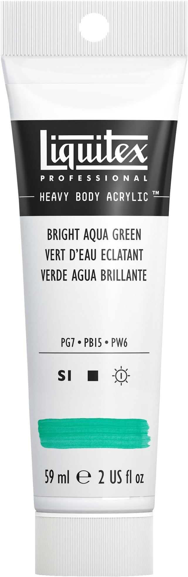 Liquitex Professional Heavy Body Acrylic Paint, 2-oz (59ml) Tube, Bright Aqua Green