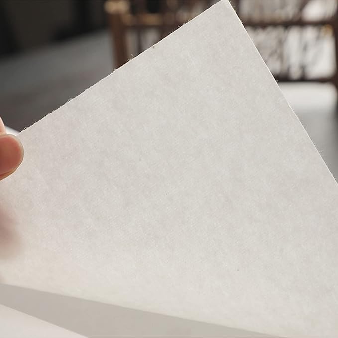 MEGREZ Roll Pack Thicken Calligraphy Xuan Paper for Chinese, Japanese, 35cm x 20m(13.8in x 65.6ft), Half Raw Ripe, White