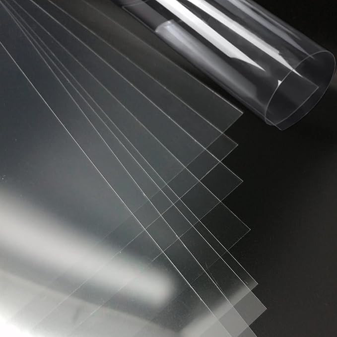 BANLTRE 5 Pack 24" x 24" 10mil/0.25mm Thick Clear Blank Stencil Sheet for Cutting,Craft Plastic Sheets (24" x 24" / 10mil)