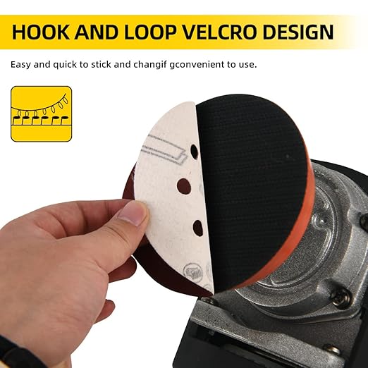 200-piece Sanding Discs Set - 5-Inch 8-Hole Sandpaper 10 Grades Include 60, 80, 100, 120, 150,180, 240, 320, 400, 600 Grits for Random Orbital Sander