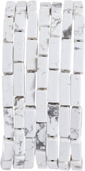 Natural White Turquoise Rectangle Tube Beads 4x13mm 38cm/str Loose Semi Gemstone Stone Beads for Making Bracelets Necklace Earrings
