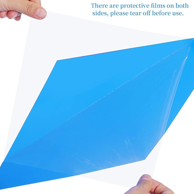 Lystaii 9pcs Lighting Gel Filter 11.8 x 11.8 Inches Gel Light Filter Color Correction Colored Overlays Transparent Color Filters Film Plastic Sheets for Film, Video, Photo, Stage Studio (Multicolor)