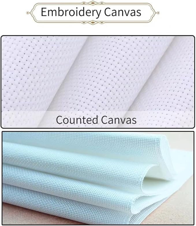 Threadhaven Cross-Stitch Kit 14CT Aida Counted Embroidery Complete Set with Fabric, Threads, Needles & Chart-Premium Beautiful Girls Design for Adults & Beginners- Redhead. 13''×17.3''