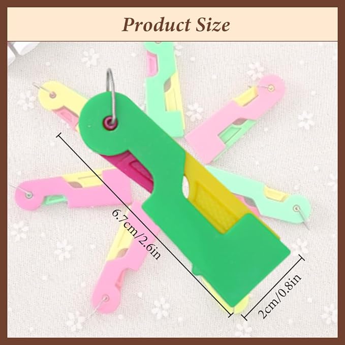 Automatic Needle Threader,New Sewing Machine Needle Threader,Sewing Needle Threaders,Plastic Needle Threaders,Automatic Needle Threading Device (18 PCS)