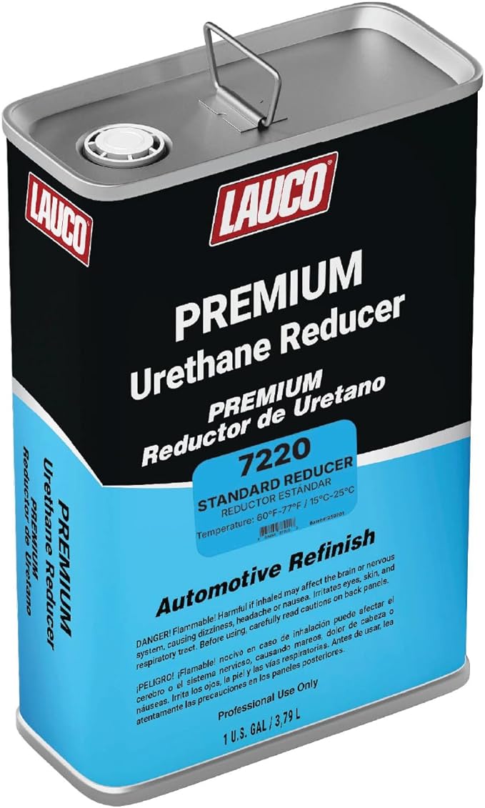 LAUCO Standard Urethane Grade Reducer (7220), 1 Gallon, 60°F - 77°F - for Automotive Paint and Industrial Paint Use - High Performance Automotive Grade