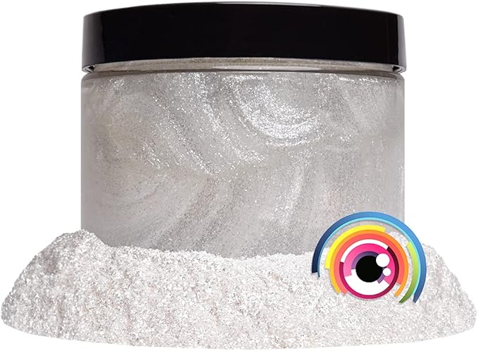 Eye Candy Pigments Premium White Mica Powder - Airi White (25gr) - for Epoxy, Resin, Soap, Paint, Woodworking, Acrylic Pouring, Bath Bombs, Fishing Lures - DIY Arts and Crafts Additive