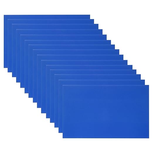 PATIKIL 5x8 Inch Anodized Aluminum Sheet Metal, 15Pcs Laser Plates Engraving Blanks 0.5MM Thin Rectangle for Crafting DIY House Laser Engraving, Blue