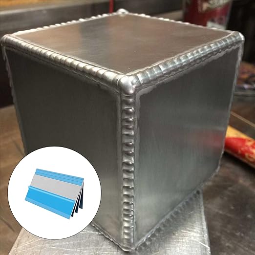 Welding Kit - 4Pack 6061 T651 Aluminum Sheet Metal 4" X 8" X 1/8 Inch Flat Plain Aluminum Plate Weld Practice kit for MIG, TIG, Stick, Arc, Gas and Brazing, Welding Practice kit for Beginners