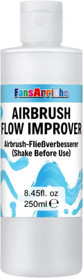 FansArriche Airbrush Flow Improver, 250 ml (8.45 oz) Bottle for Acrylic Airbrush Paints, Reduce Clogs and Improve Acrylic Paint Flows