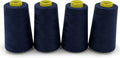 Tortoise 4 Cones of 3000 Yards Each Spool Thread for All Purpose, Serger, Overlock, Quilting, Sewing Machine - 40S/2 Navy Blue 100% Polyester