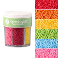 Sweets Indeed Dye-Free Rainbow Jimmies Sprinkles – 2.75 oz | 6-Color Rainbow Jimmies for Cakes, Cookies & Cupcakes | Natural Rainbow Sprinkle Mix with No Artificial Dyes