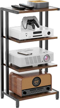 X-cosrack 4-Tier AV Media Stand Corner Shelf Wooden Corner Shelves Component Cabinet Stereo Audio Rack Stand Tower Perfect for DVD Players:Game Console:TV Box:Cable Box:WiFi Router