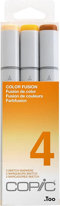 Copic Sketch, Alcohol-based Markers, 3pc Set, Color Fusion #4, Orange