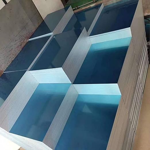 5052 H32 Aluminum Sheet Metal 12 x 12 x 1/8 (0.125”) Inch Flat Plain Aluminum Plate Covered with Protective Film, Rectangle 3MM Aluminum Metal Plate for Crafting, Industry