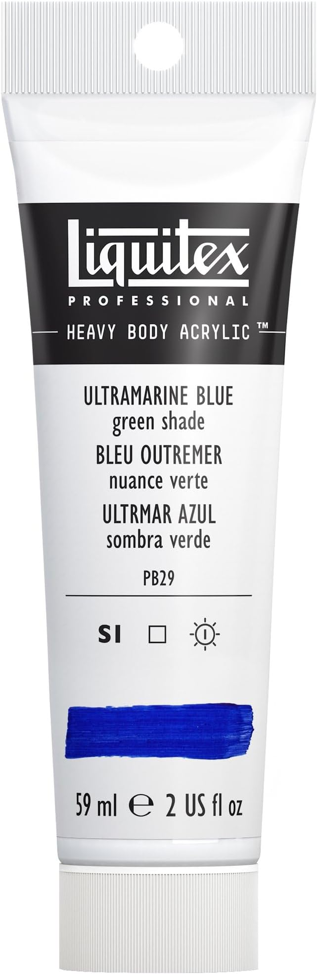 Liquitex Professional Heavy Body Acrylic Paint, 2-oz (59ml) Tube, Ultramarine Blue (Green Shade)