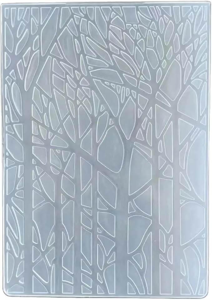 NZJ Merry Christmas Forest Tree Plastic Embossing Folders for Card Making Scrapbooking and Other Paper Crafts (3)