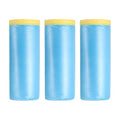uxcell Pre-Taped Masking Film, 4.9ft x 82ft Plastic Paint Drop Cloth with Medium-Tack Painters Tape for Painting Spraying Protection Blue Film 3Pcs