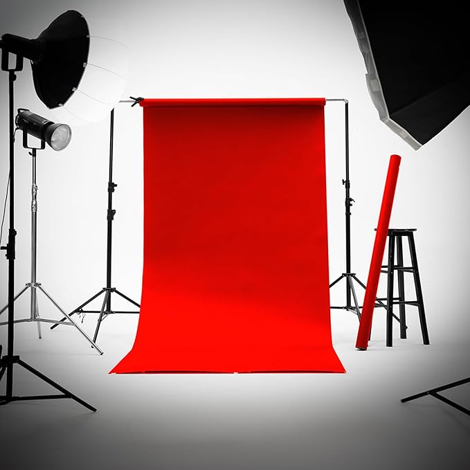 Kate Seamless Paper Backdrop Red Seamless Backdrop Paper Rolls (106.8''x32.8' Scarlet)