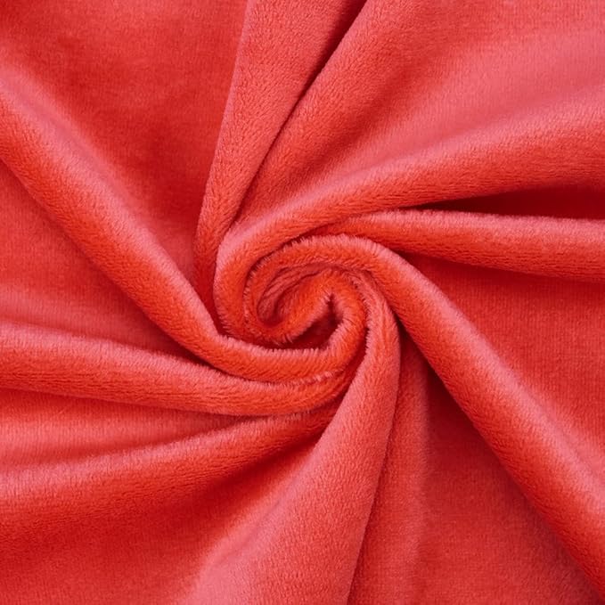 kullaloo Plush Fabric | Solid Cherry Red Minky Fabric for Sewing (Pack of 2) | Super Soft Cuddle Material | 39.5x29.5 | Plushies, Baby Blankets, Pillows, Dog Beds, Cat Beds, Baby Accessories, Apparel