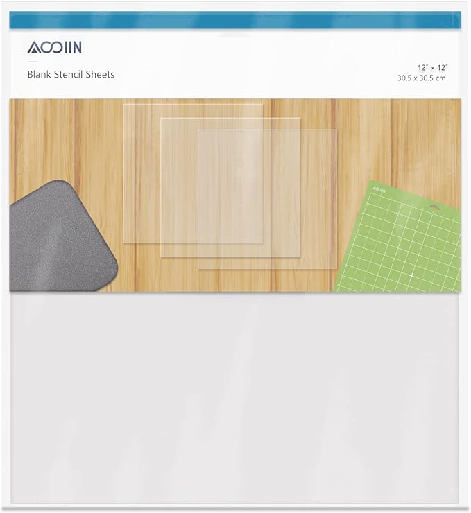 25 Pieces 4 mil Blank Stencil Material Mylar Template Sheets for Stencils, 12 x 12 inches