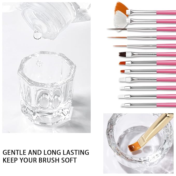 AIJIMEI Acrylic Nail Brush Cleaner Acrylic Brush Cleaners Liquid Acrylic Paint Brush Cleaner Nails Artist Acrylic 120ml/4 FL.OZ