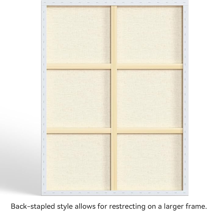 PHOENIX 36x48 Inch 2 Pack Gallery Canvas - 1.5 in Thick Extra Large Canvases for Painting - Deep Edge 100% Cotton 11 Oz. Gesso Primed White Blank Professional Canvas Oil & Acrylic Paints