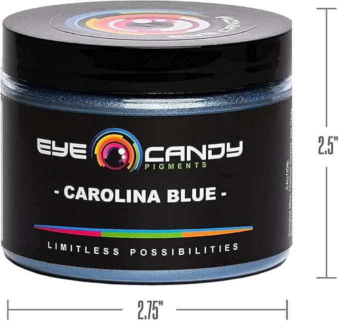 Eye Candy Pigments Premium Blue Mica Powder - Carolina Blue (50gr) - for Epoxy, Resin, Soap, Paint, Woodworking, Acrylic Pouring, Bath Bombs, Fishing Lures - DIY Arts and Crafts Additive