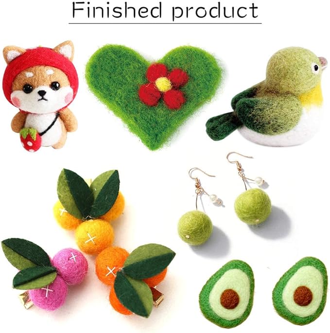 IMZAY Needle Felting Kit, 149 Pieces Needle Felting Tools for Beginner, 72 Colors Wool Roving Set, Felting Kit with Wool Felt Tools and Foam Mat, Felting Kits for Beginners Adult