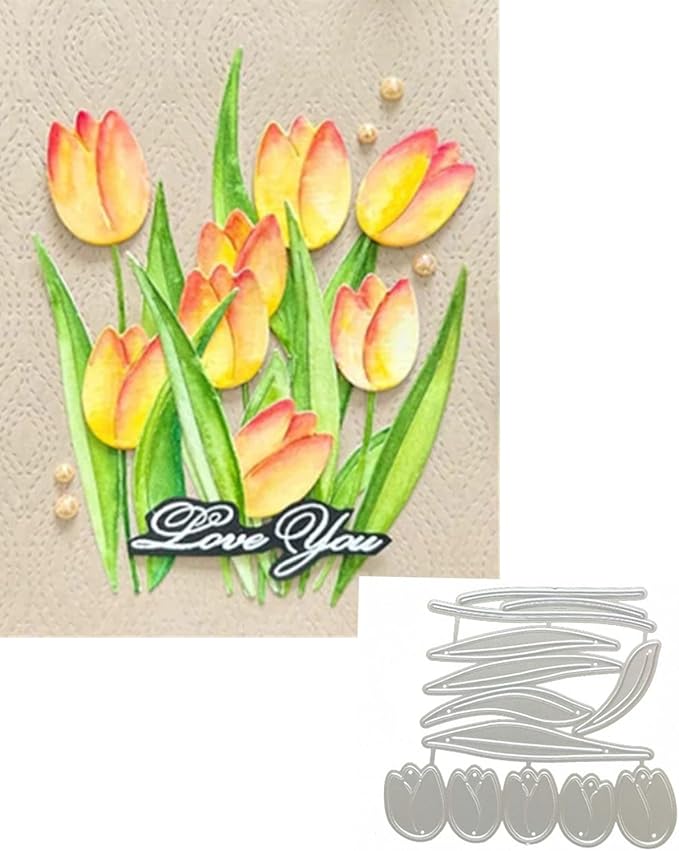 Cutting Dies Metal Stencils Scrapbooking Tools Flowers Lace Frame DIY Embossing Template for Paper Card Making Album Arts Crafts Supplies (Flower C-7.8x8.5cm)