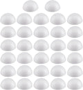 Crafjie 32PCS 2 Inchs Half Round Foam Balls White Hemispherical Polystyrene Balls Half Craft Foam Ball Christmas Craft Ball Wedding Decoration DIY Home Craft Project and Art Decoration