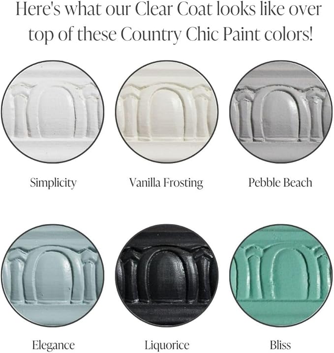 Clear Coat Pint (16oz) - Eco-Friendly Clear Satin Sheen Top Coat for Chalk Style Wood Furniture Paint, Non-Yellowing Waterproof Finish, Easy Application