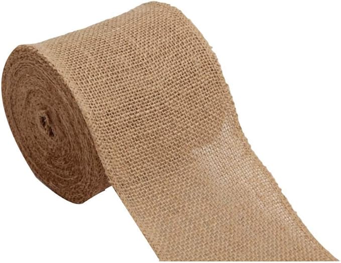 AAYU Natural Jute Burlap Ribbon Roll Brown 3 inch 90 feet 30 Yards, DIY Gift Wrapping Home Decor Crafts Christmas Decoration (3 Pack)