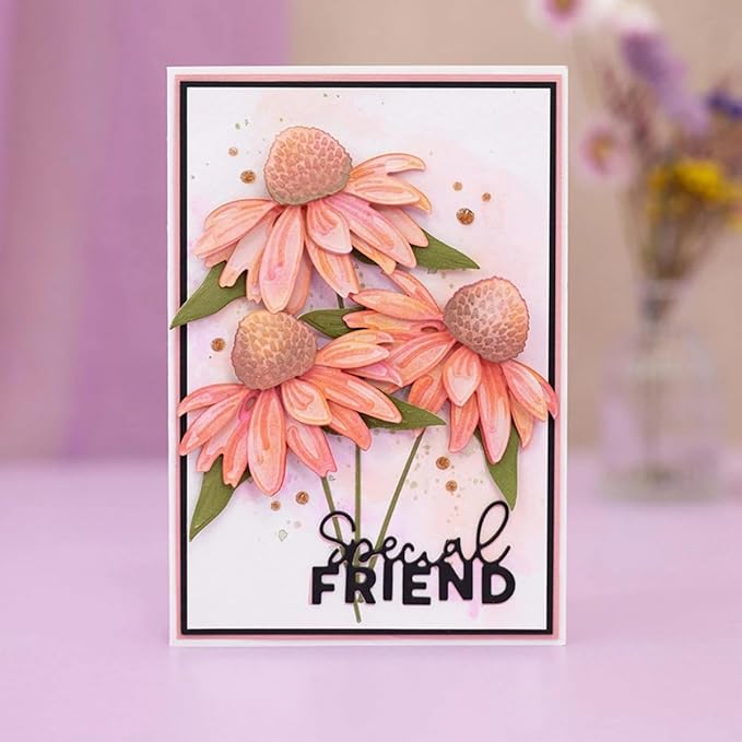 Cutting Dies Metal Stencils Scrapbooking Tools DIY Embossing Template for Paper Card Making Album Arts Crafts Supplies (Flower Set D-10x13.6cm)