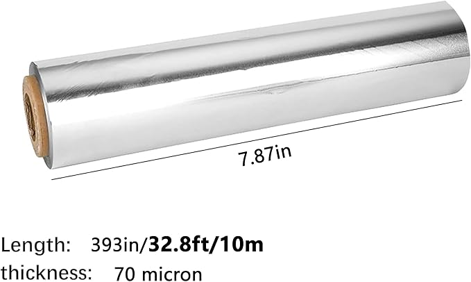 Foil Aluminum Roll Heavy Duty: Extra Thick Aluminum Foil Craft Engraving for Crafts, Tin Foil Aluminum Sheets for Painting Embossing, Craft Metal Foil Sheets 100um Thick (70umThick/7.87"W/32.8ft L)
