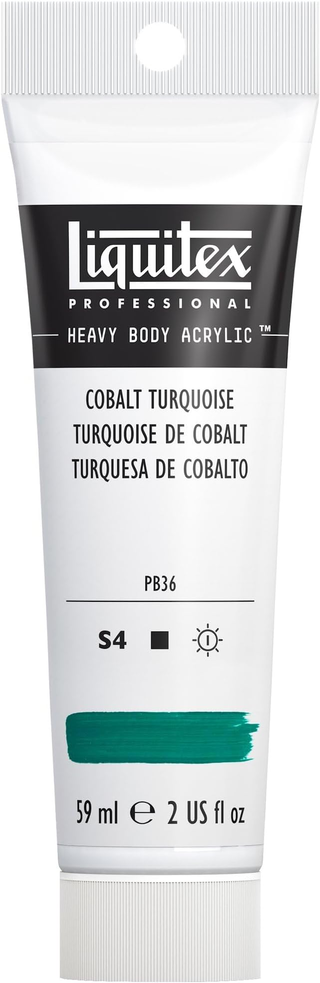 Liquitex Professional Heavy Body Acrylic Paint, 2-oz (59ml) Tube, Cobalt Turquoise