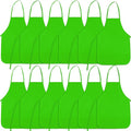 12 Pieces Green Kids Painting Aprons With 2 Roomy Pockets for Art, Activity, Kitchen, and Crafts