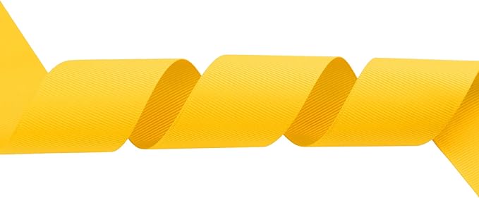 ITIsparkle 11/2" Inch Grosgrain Ribbon 25 Yards-Roll Set for Gift Wrapping Cake Decoration Party Favor Hair Braids Hair Bow Baby Shower Decoration Floral Arrangement Craft Supplies, Maize Ribbon