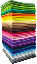 flic-flac 42pcs1.4mm Thick Soft Felt Fabric Sheet Assorted Color Felt Pack DIY Craft Sewing Squares Nonwoven Patchwork (20cm * 30cm)