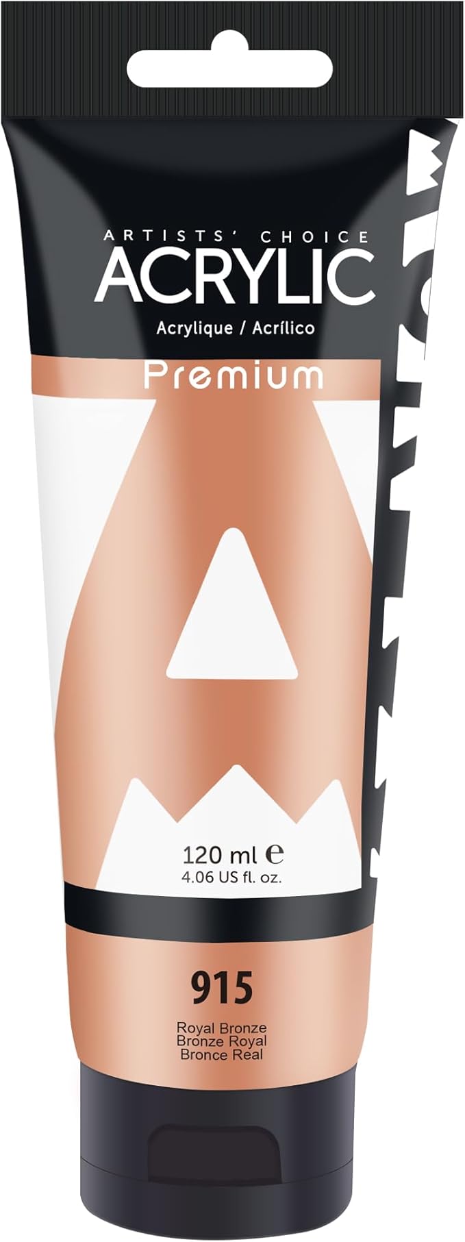 AUREUO Royal Bronze Acrylic Paint, 4 Fl Oz / 120ml Single Tube, Acrylic Metallic Paint for Canvas, Rocks, Wood, Ceramic, Fabric - Art Supplies for Beginners, Professionals, Artists